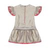 Twill Iconic Eyes Dress, Gold - Dresses - 2
