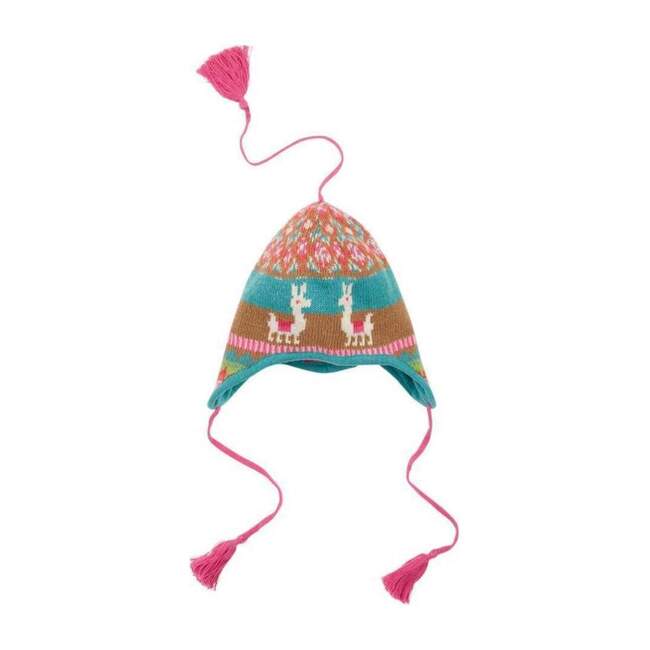 Kalama Knitted Hat, Turquoise - Hats - 1