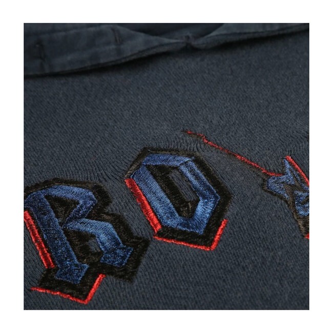 Rock Hooded Sweatshirt Dress, Navy