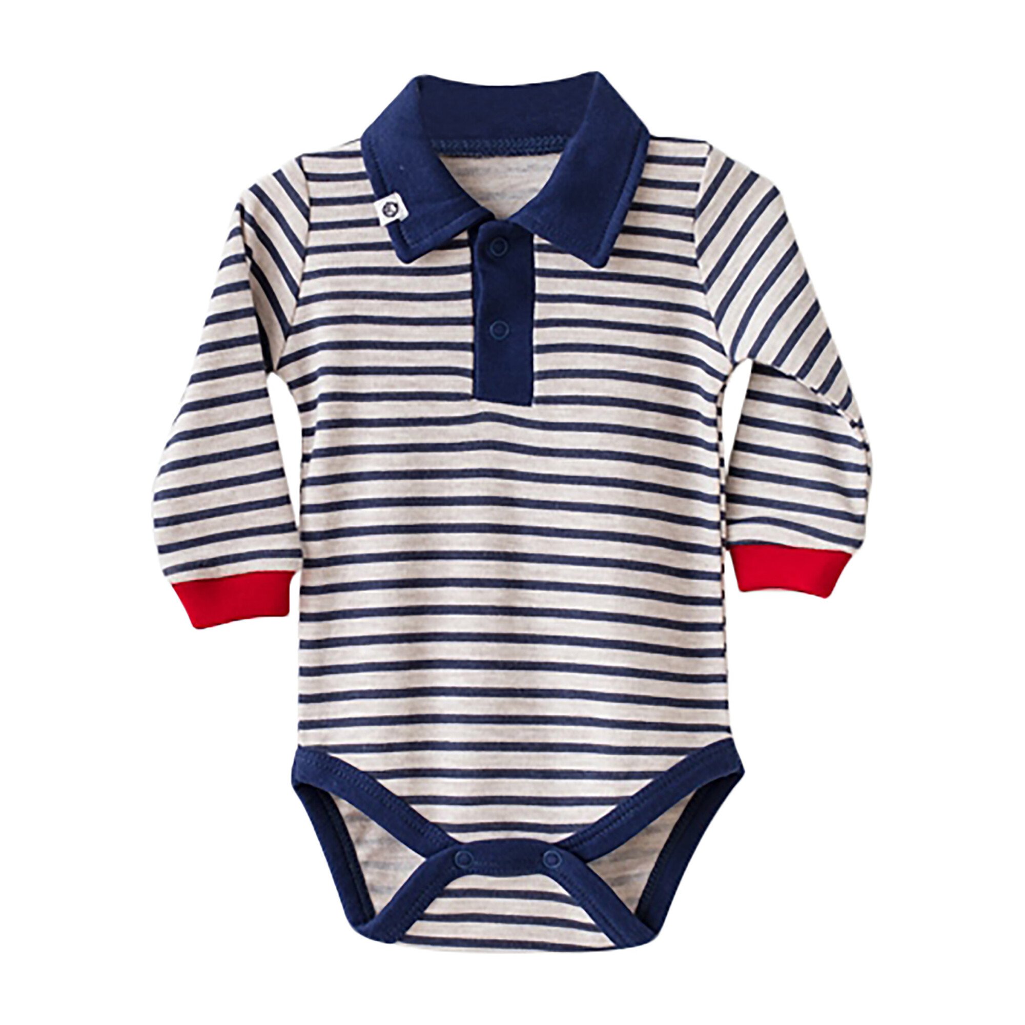 Striped Bodysuit, Navy
