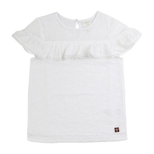 Ruffle T-Shirt, White