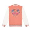 Peach Elephant Varsity Jacket, Orange - Jackets - 2