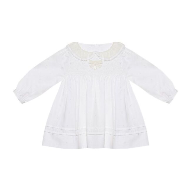 Ecru Dots Baby Dress