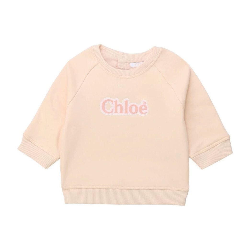 Pink Logo Sweatshirt, Pale Pink