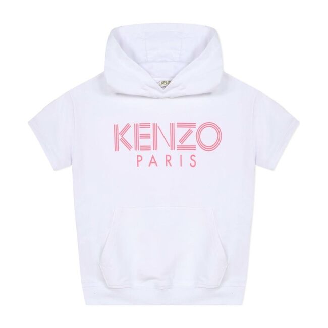 Logo Short Sleeve Sweatshirt, White - Sweatshirts - 1