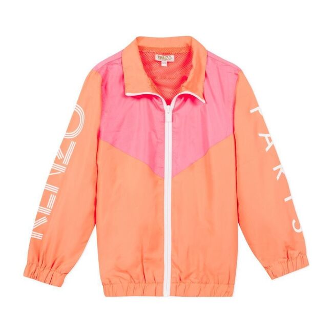 Nylon Logo Jacket, Orange - Jackets - 1