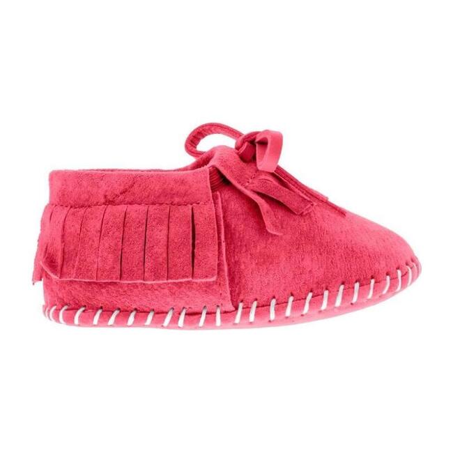 Baby Fringe Moc, Hot Pink - Booties - 1