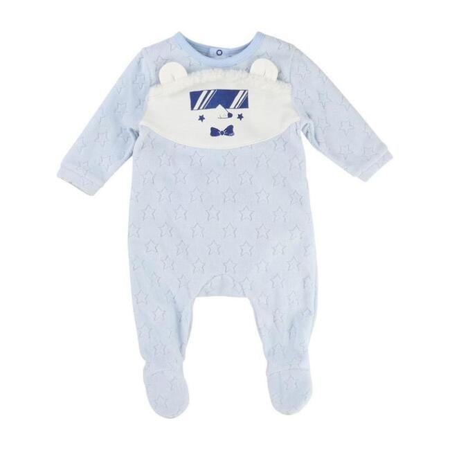 Unisex Baby Pajamas, Pale Blue - Onesies - 1