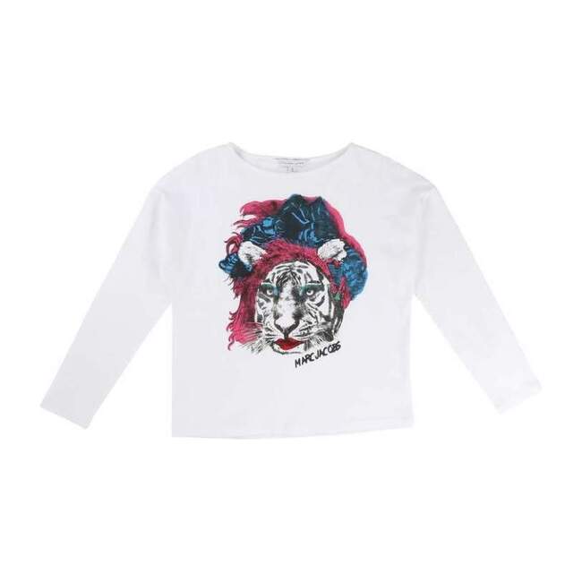 Lion Long Sleeve T-Shirt, White