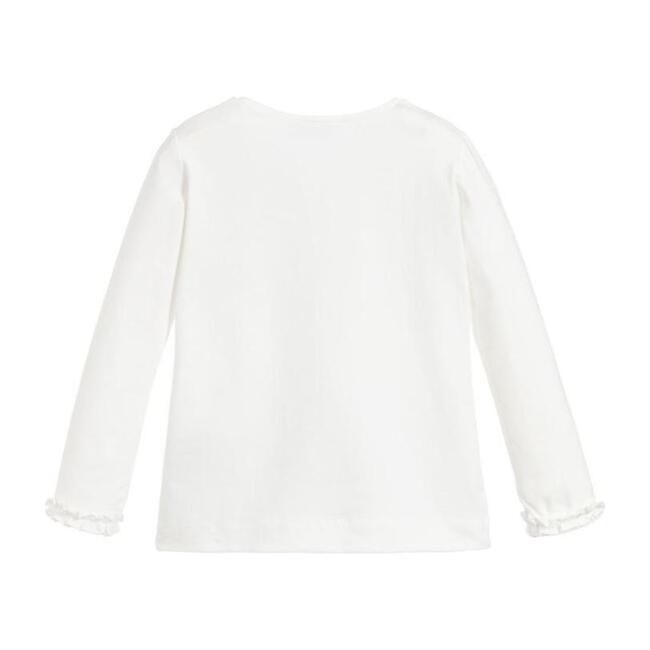 Ruffled Long Sleeve T-Shirt, White - Mayoral Tops | Maisonette