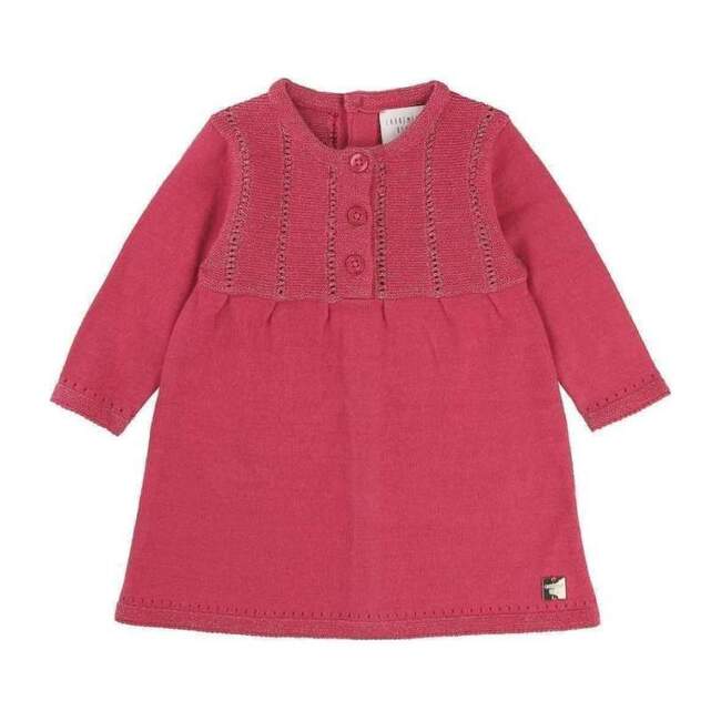 Fancy Knitted Dress, Fuchsia