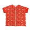 Knit Zipper Poncho, Coral - Sweaters - 1 - thumbnail