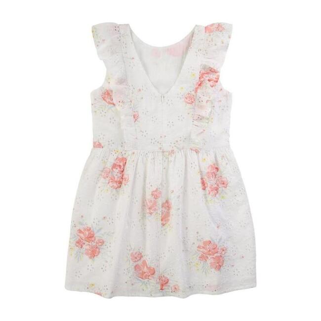 Floral Ceremony Dress, White