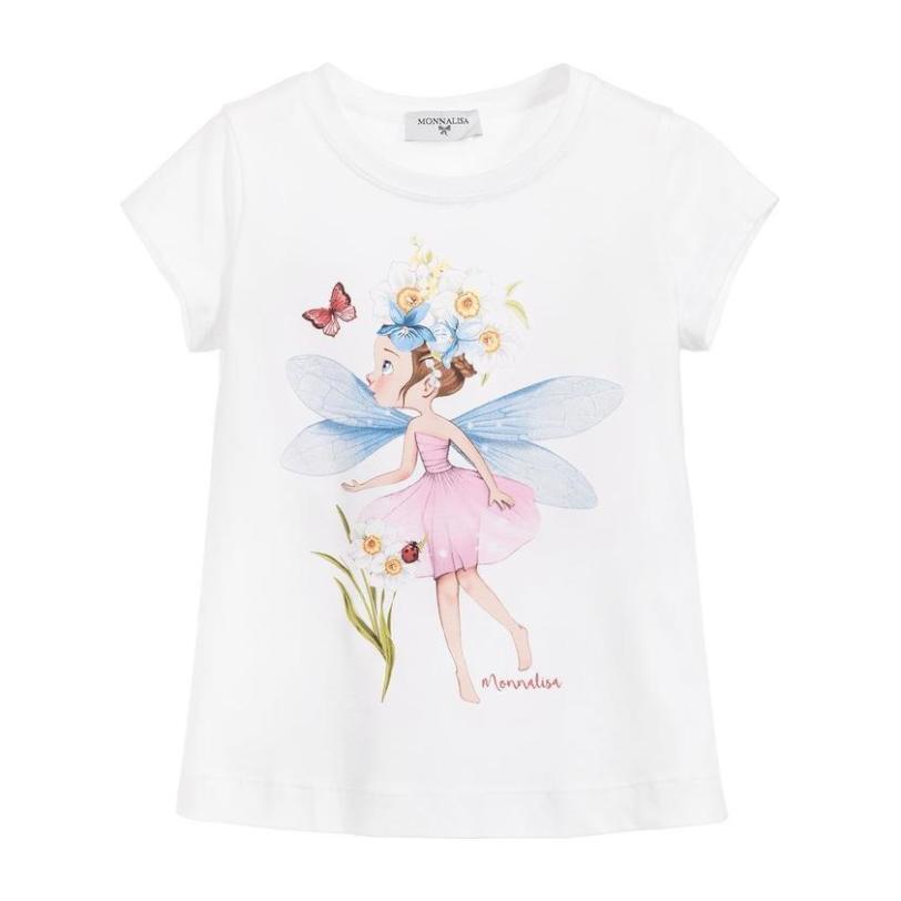 Fairy TShirt, White Kids Girl Clothing Tops