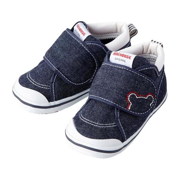 Baby Shoes, Indigo Denim - Miki House Shoes & Booties | Maisonette