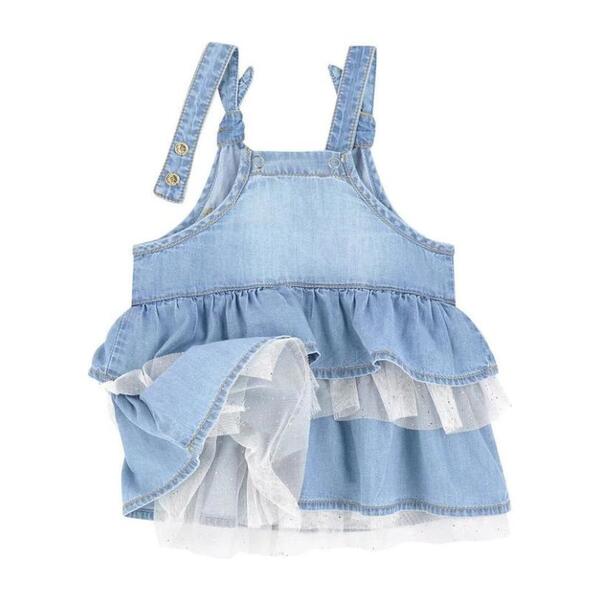 Denim Pinafore Dress, Blue