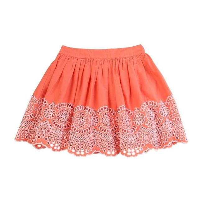 Embroidered Skirt, Orange