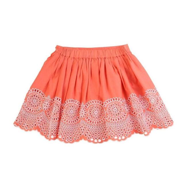 Embroidered Skirt, Orange