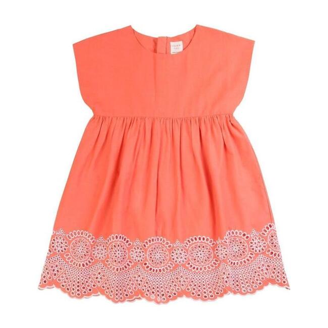 Embroidered Dress, Orange