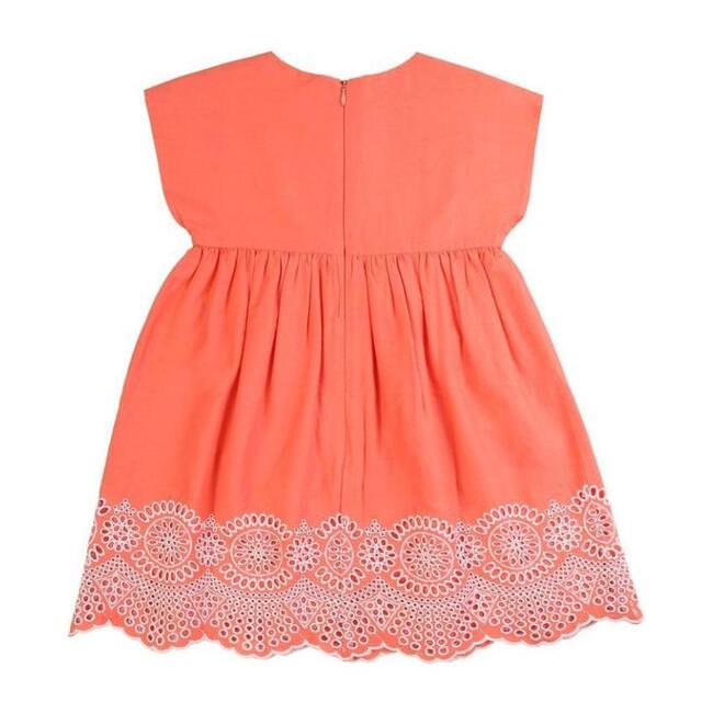 Embroidered Dress, Orange