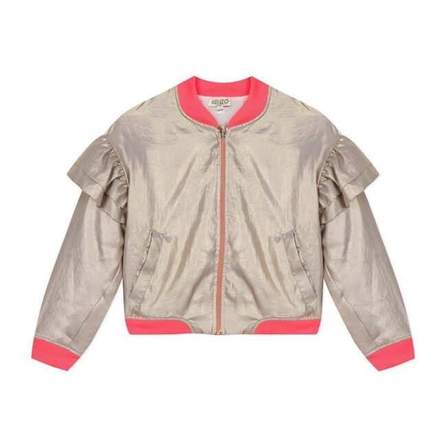 Bomber Jacket, Gold - Jackets - 1