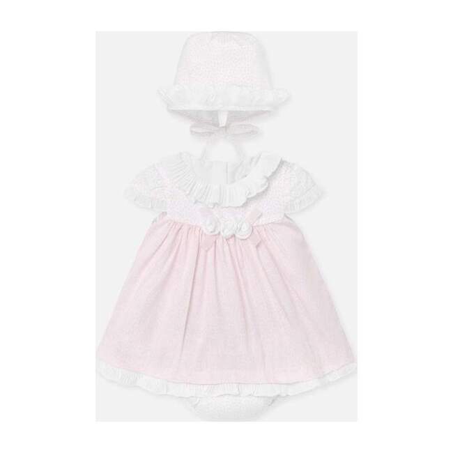 Baby Rose Dress & Hat Set, Pink
