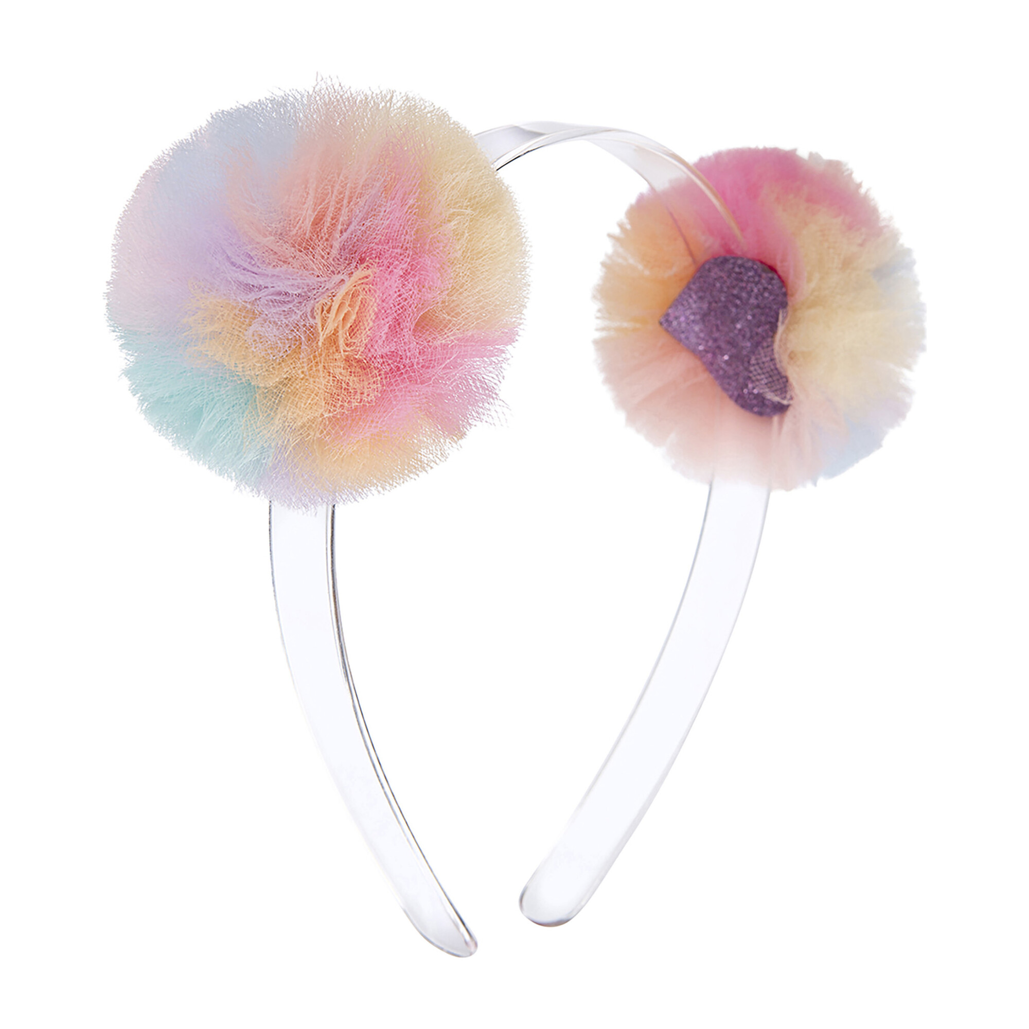 Double Pompom Headband, Rainbow - Kids Girl Accessories Hair ...