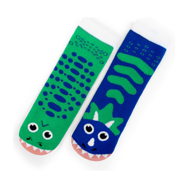 T-Rex & Triceratops, Mismatched Dinosaur Socks Set