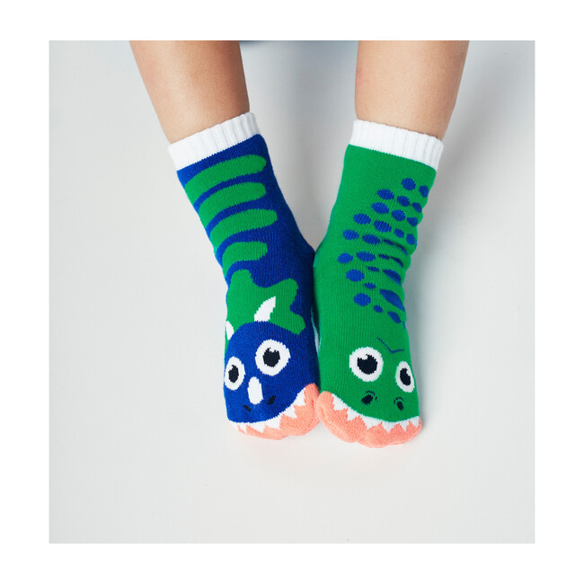 T-Rex & Triceratops, Mismatched Dinosaur Socks Set
