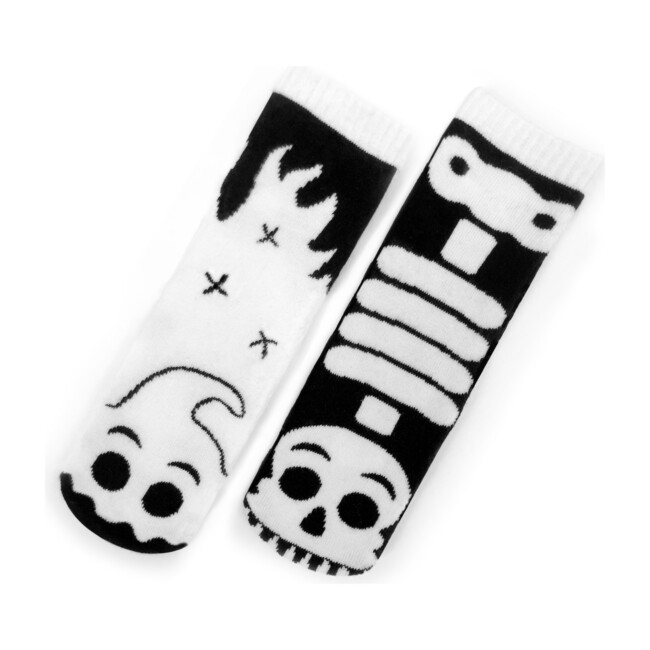 Ghost & Skeleton, Glow in the Dark Mismatched Socks Set