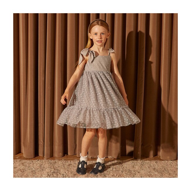 Anja Tulle Dress, Dusty Blue