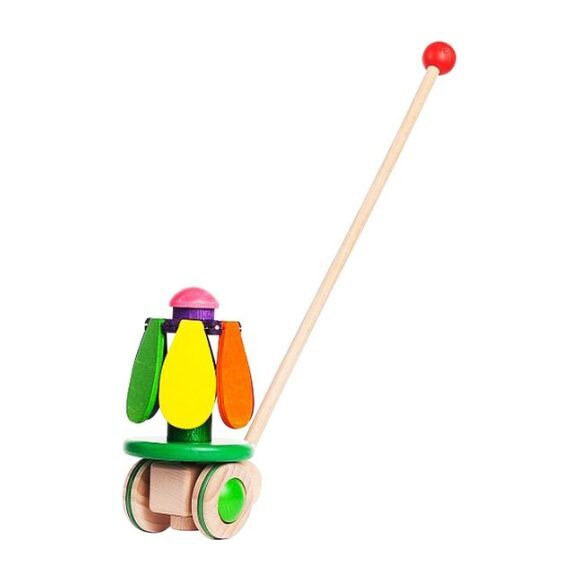 Rainbow Flower Push Toy Play Baby Push & Pull