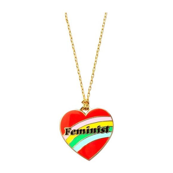 Feminist Heart Pendant - Necklaces - 1
