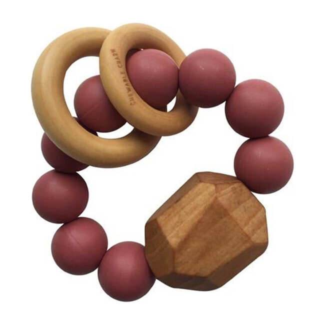 Hayes Silicone + Wood Teether, Dusty - Teethers - 1