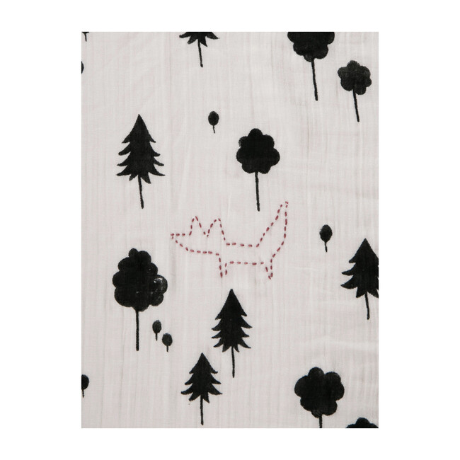 Forest Print + Embroidered Swaddle - Swaddles - 3