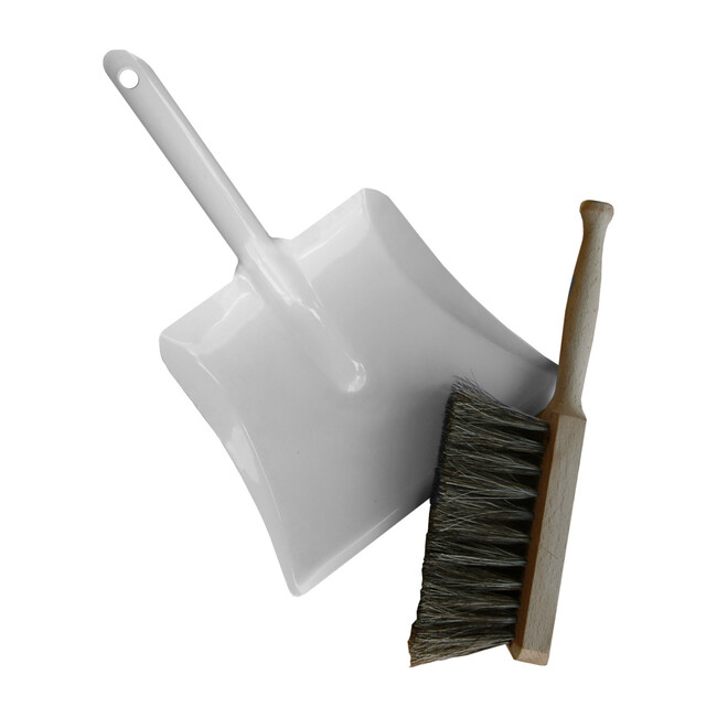Children's Dustpan Set, white