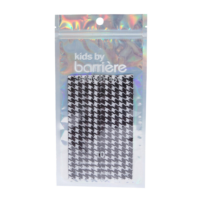 Kids Houndstooth Face Mask, 10 Pack