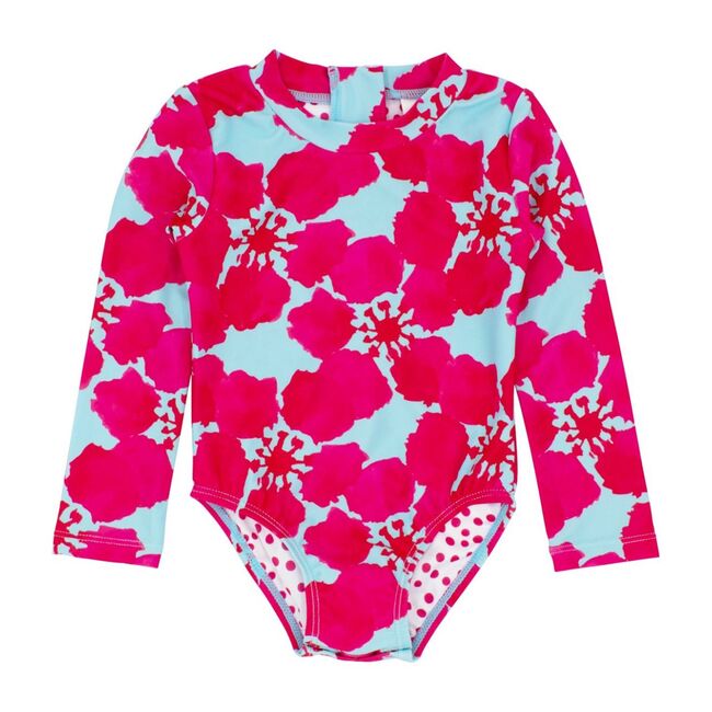 Wave Chaser Baby Girl Surf Suit Long Sleeve, Pink Floral - Feather 4 ...