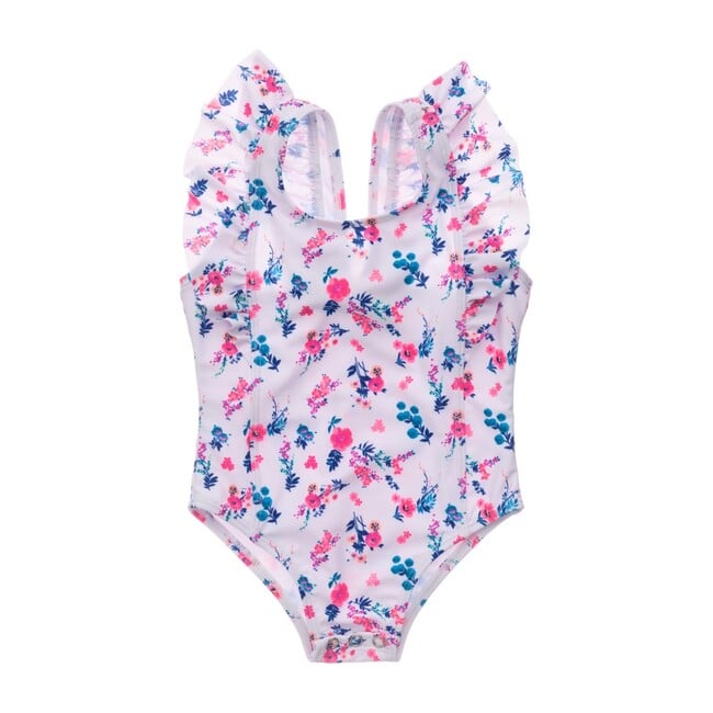 Pretty Petals Ruffle Shoulder Swimsuit