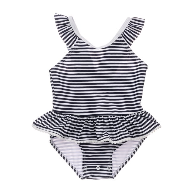 Nautical Stripe Skirt Swimsuit