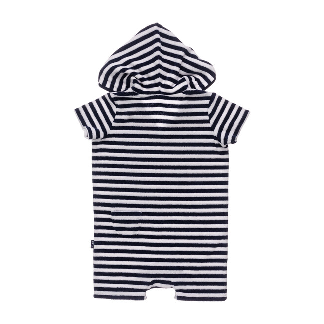 Navy & White Stripe Toweling Onesie