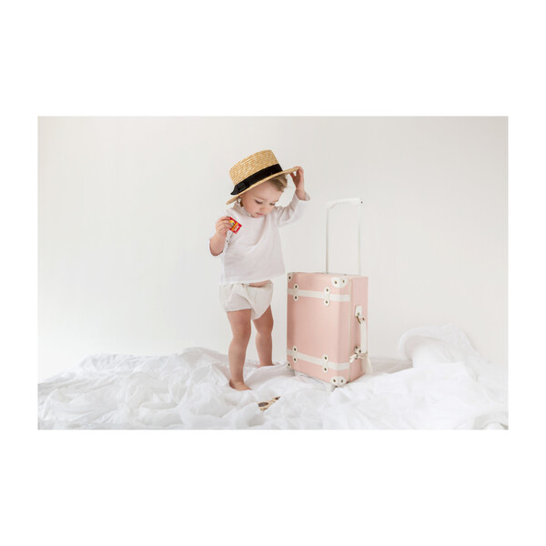 Double Button Blouse & Bloomer Gift Set, White Linen