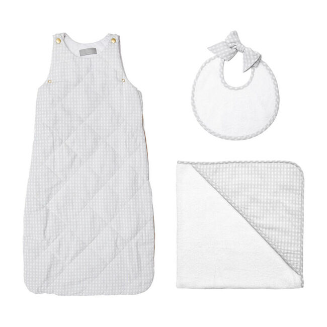 Bedtime Gift Set, Grey Gingham