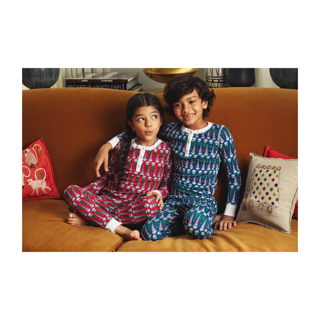 *Exclusive* Kids Jolly St. Nick Pajama Set, Red - Pajamas - 3