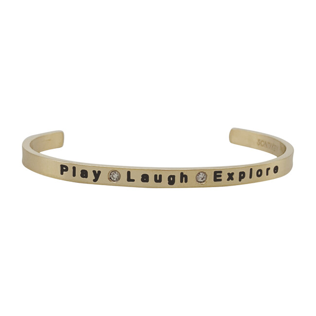 Baby & Child "Play, Laugh, Explore" Bracelet, Gold