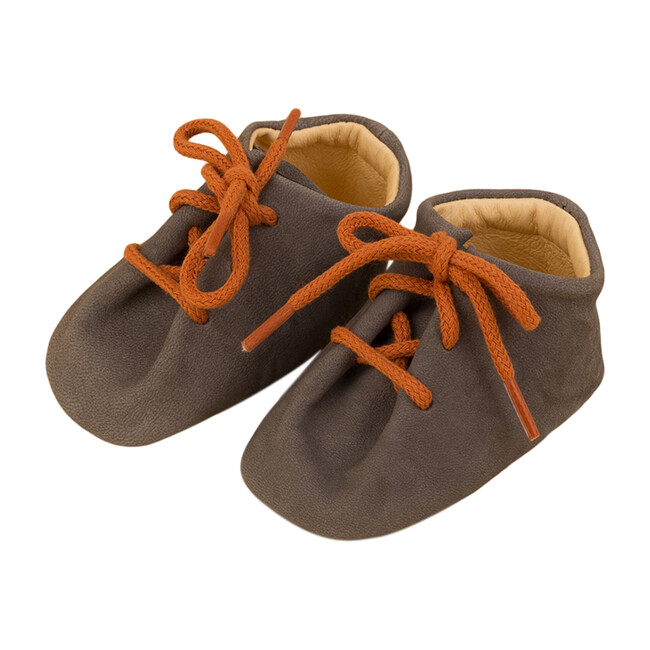 Lace-Up Booties, Dark Grey