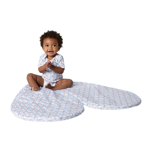 Tummy Time Mat, Floral Stripe