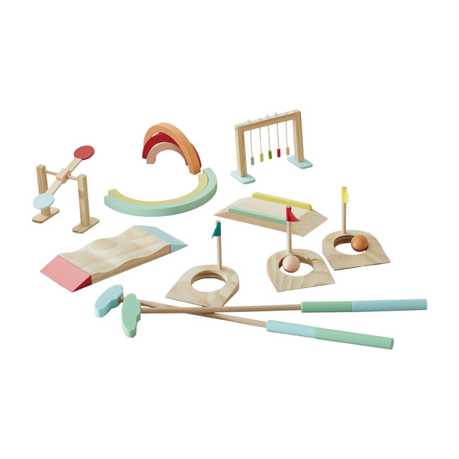 wooden golf set toy