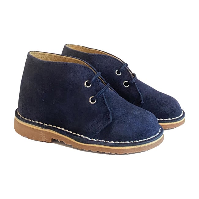 Navy Suede Boots