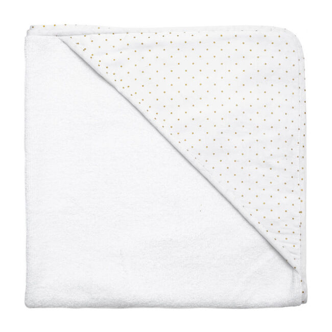 Hooded Towel & Wash Glove, Gold Spot